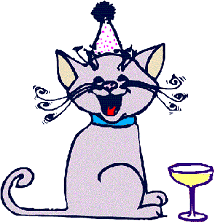 Cat with champagne glass graphic
