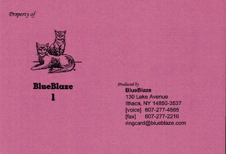 back of a pink card showing personalizaiton