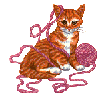 cat with yarn graphic
